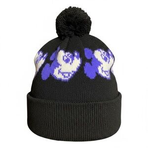 DISNEY Vintage Mickey Mouse Black Purple Beanie